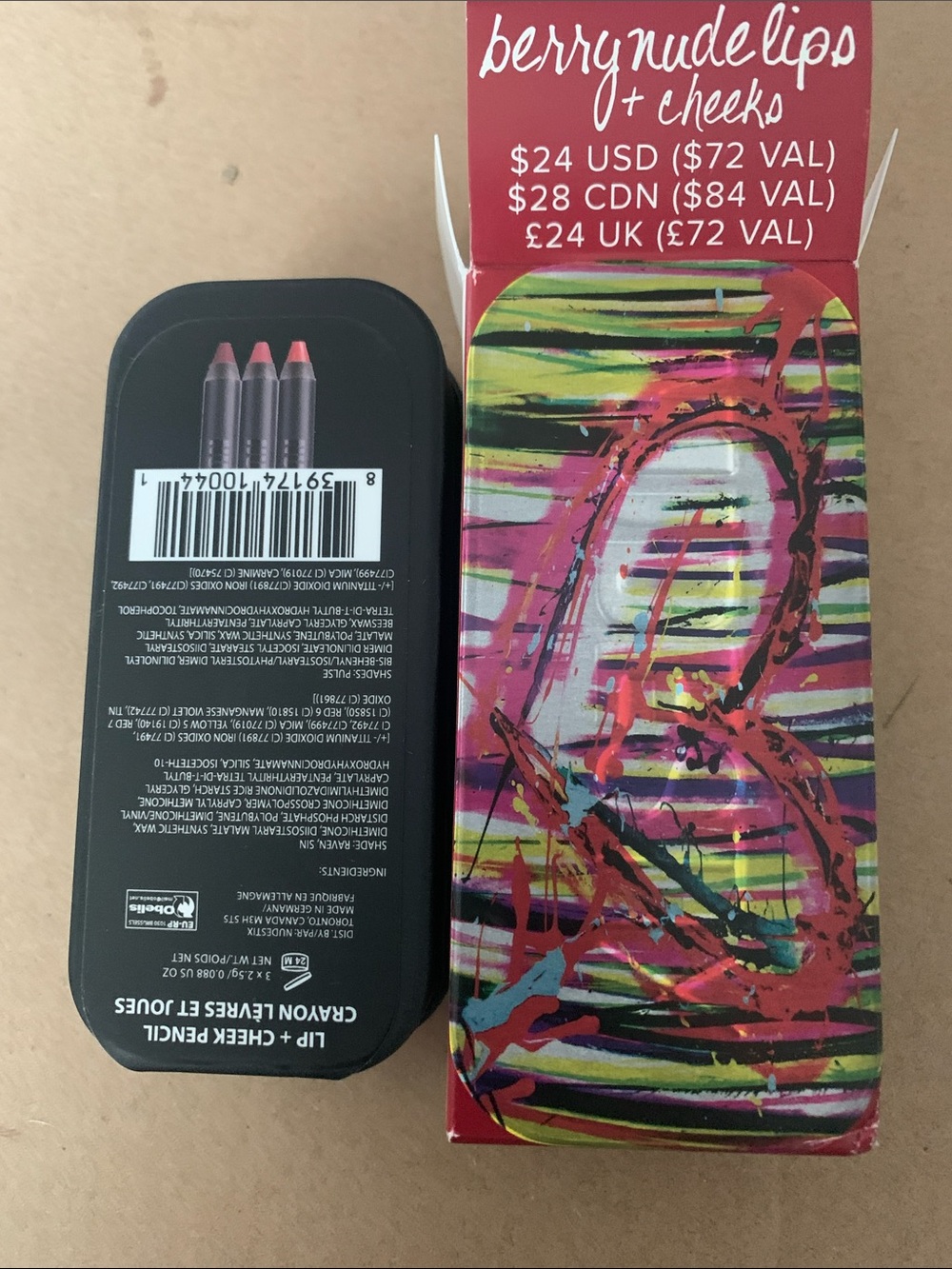 NUDESTIX Berry Nude Lips + Cheeks Trio - Pink, Coral, Red